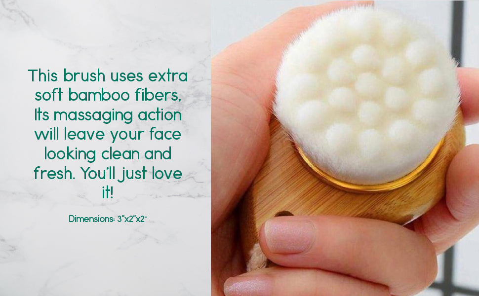 Bamboo Facial Cleansing Brush – Eco-Friendly Exfoliator for Cleaner, Brighter Skin