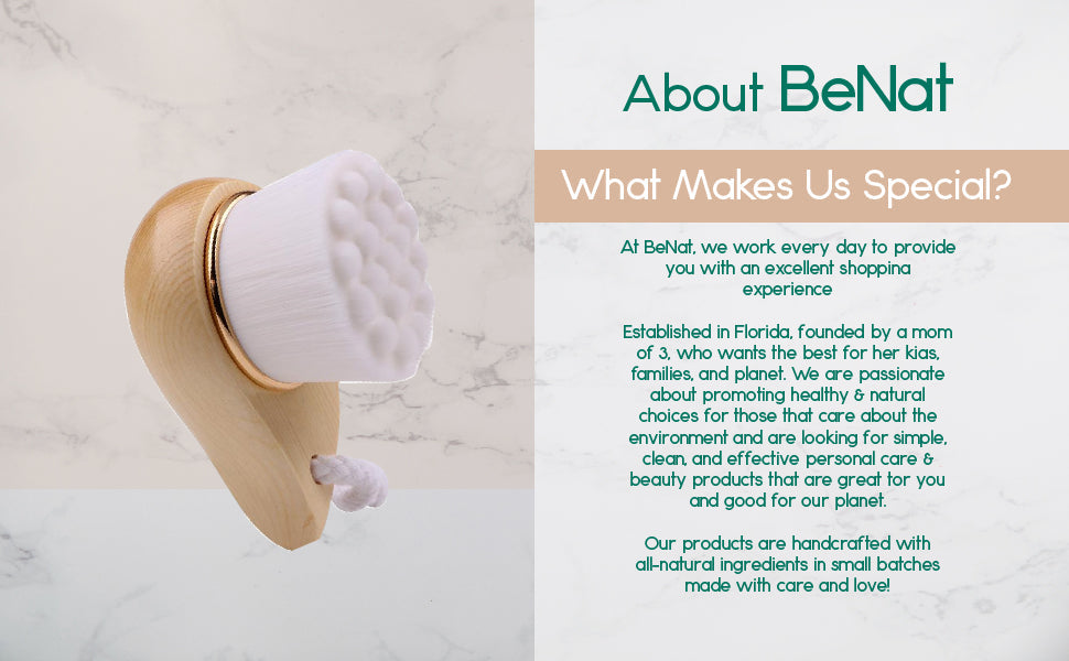 Bamboo Facial Cleansing Brush – Eco-Friendly Exfoliator for Cleaner, Brighter Skin