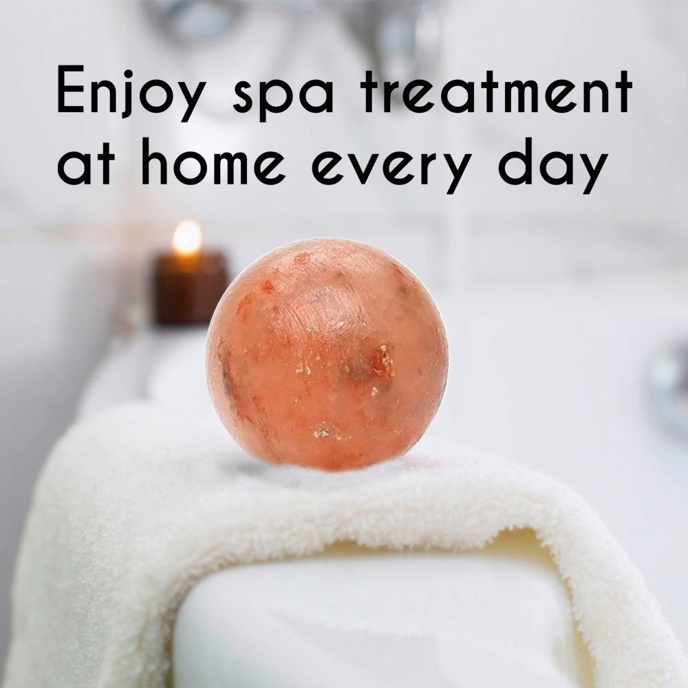 Himalayan Pink Salt Bath Ball — Mineral Spa Soak for Soft, Glowing Skin