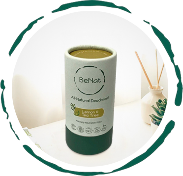 Natural Plastic-Free Deodorant — Aluminum-Free, 24hr Odor Protection