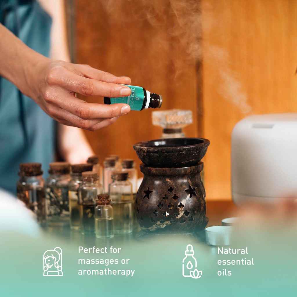 Aromatherapy Essential Oil Set — Lavender, Eucalyptus & Frankincense (3-Pack)