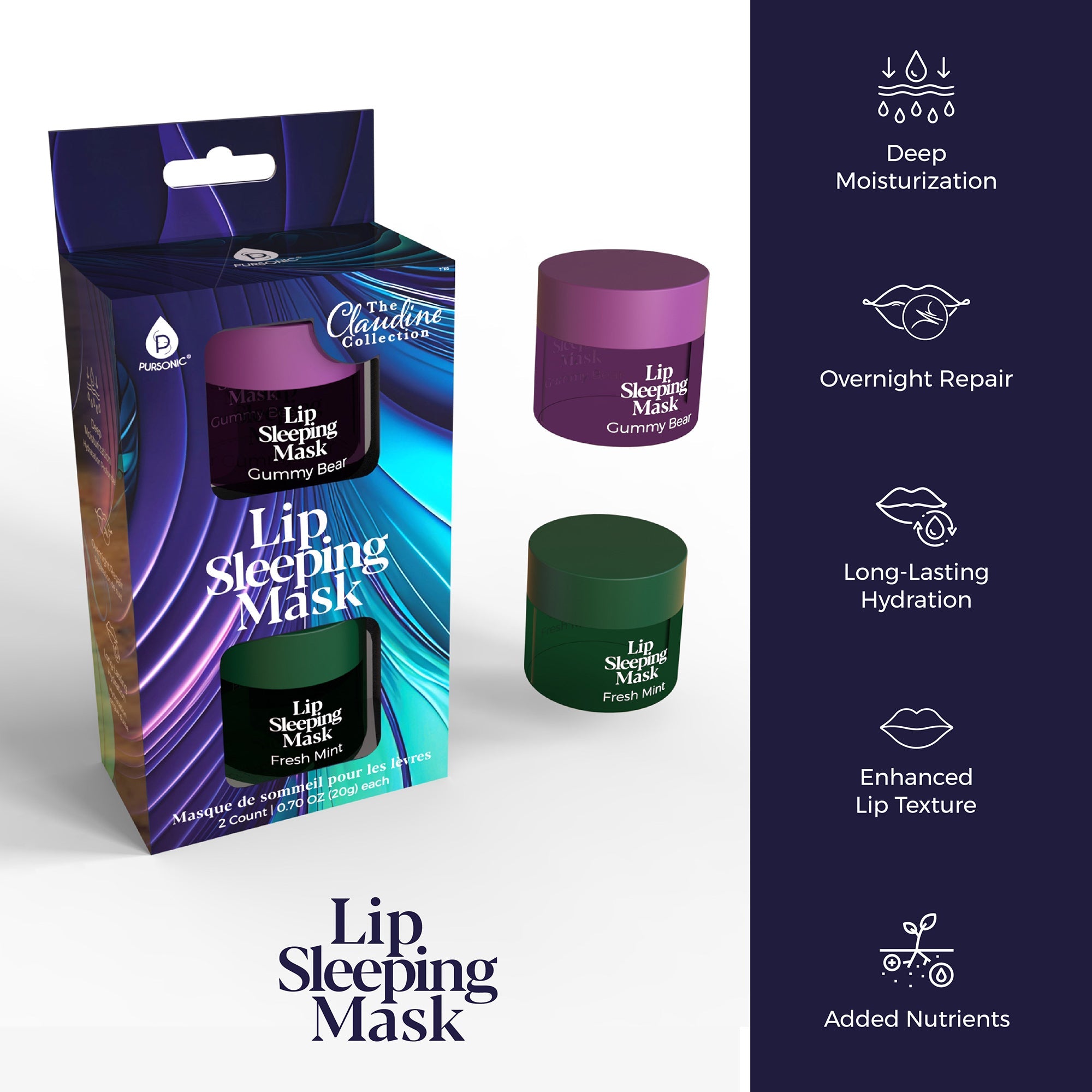 Lip Sleeping Mask Duo — Overnight Repair in Gummy Bear & Fresh Mint