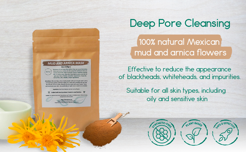 Mud & Arnica Clay Mask — Deep-Pore Detox & Soothing Treatment