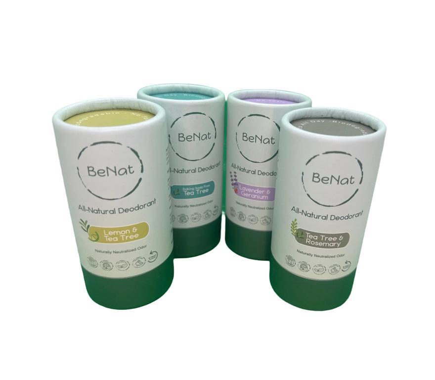 Natural Plastic-Free Deodorant — Aluminum-Free, 24hr Odor Protection