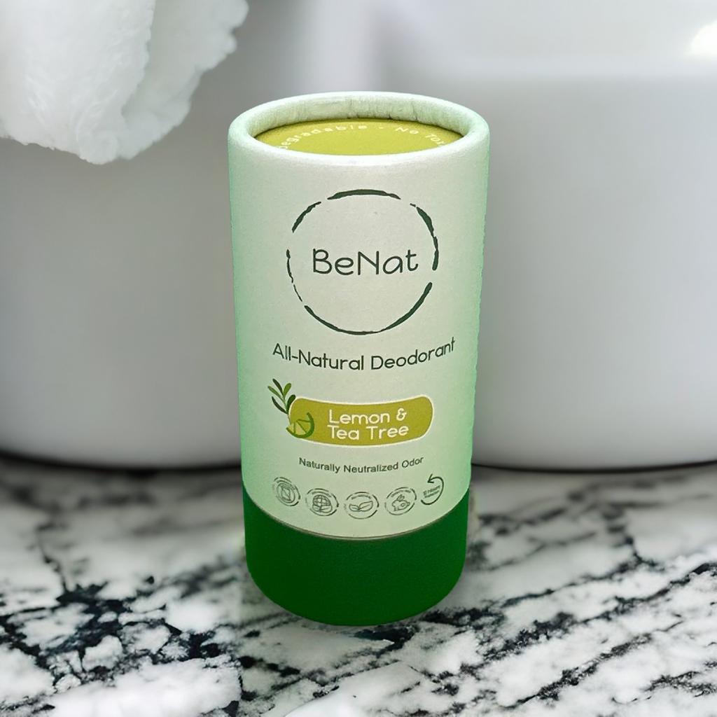 Natural Plastic-Free Deodorant — Aluminum-Free, 24hr Odor Protection