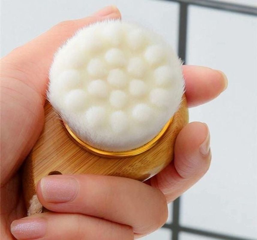Bamboo Facial Cleansing Brush – Eco-Friendly Exfoliator for Cleaner, Brighter Skin