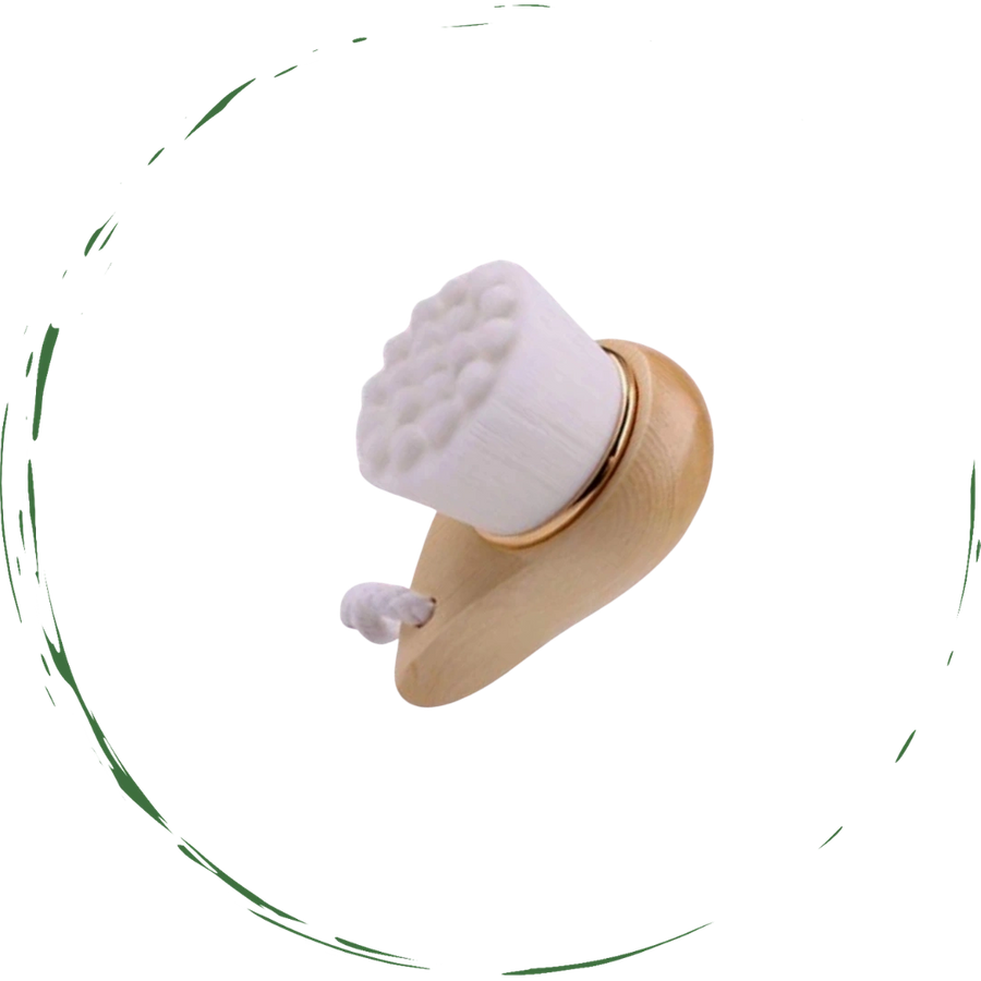 Bamboo Facial Cleansing Brush – Eco-Friendly Exfoliator for Cleaner, Brighter Skin